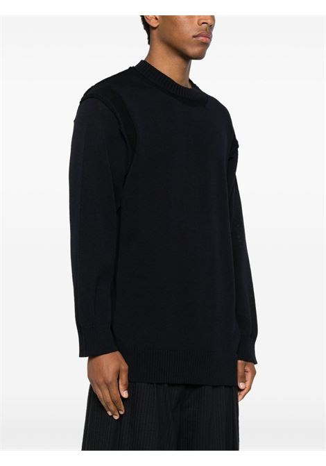 Blue knitted jumper Yohji yamamoto - men Yohji Yamamoto | HPK113821